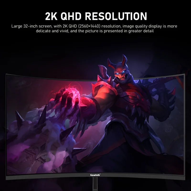 32-inch Ultra-Wide Curved Gaming Computer Monitor