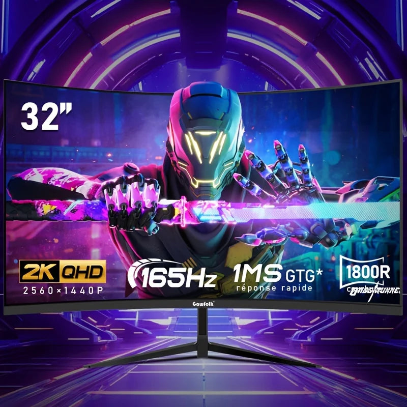32-inch Ultra-Wide Curved Gaming Computer Monitor