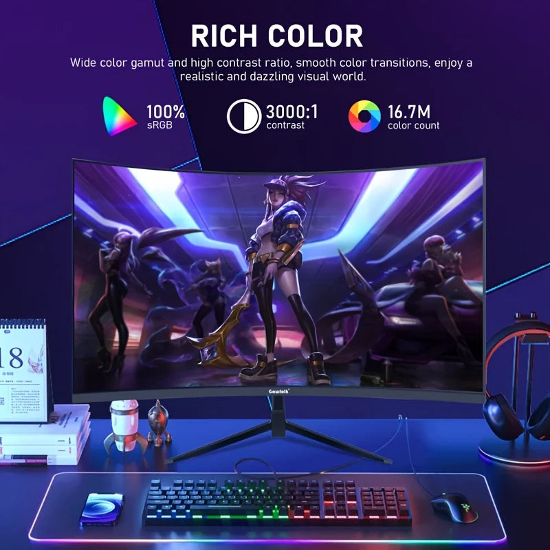 32-inch Ultra-Wide Curved Gaming Computer Monitor