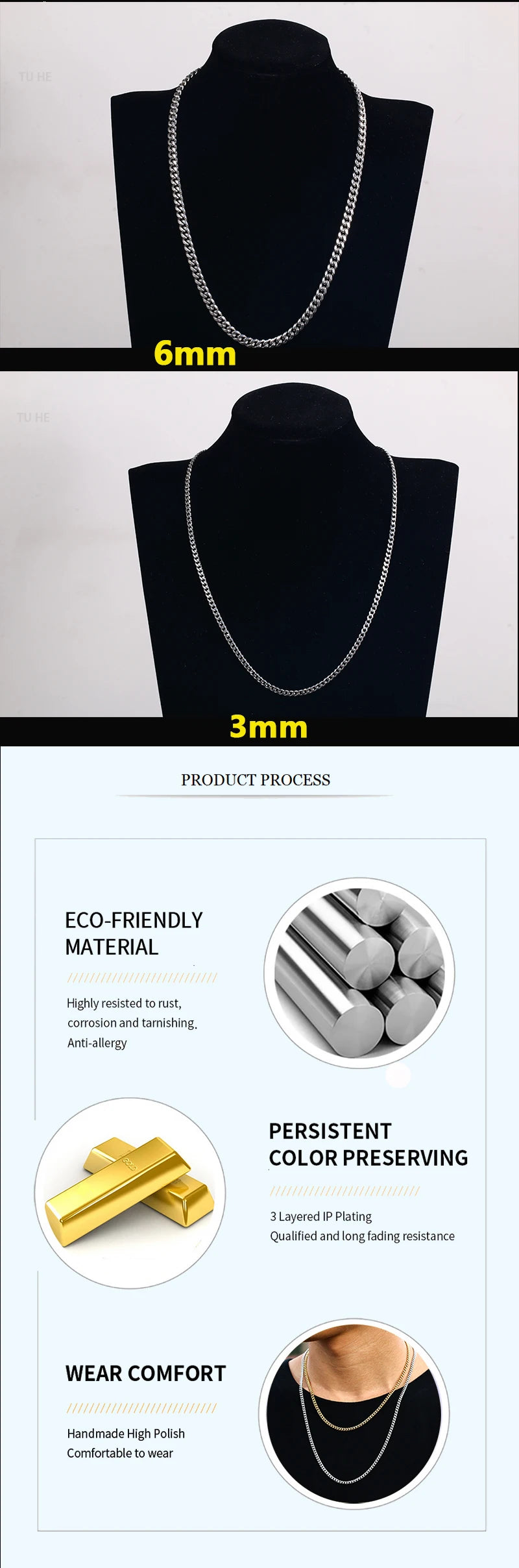 Cuban Link Chains Chokers Necklace For Men