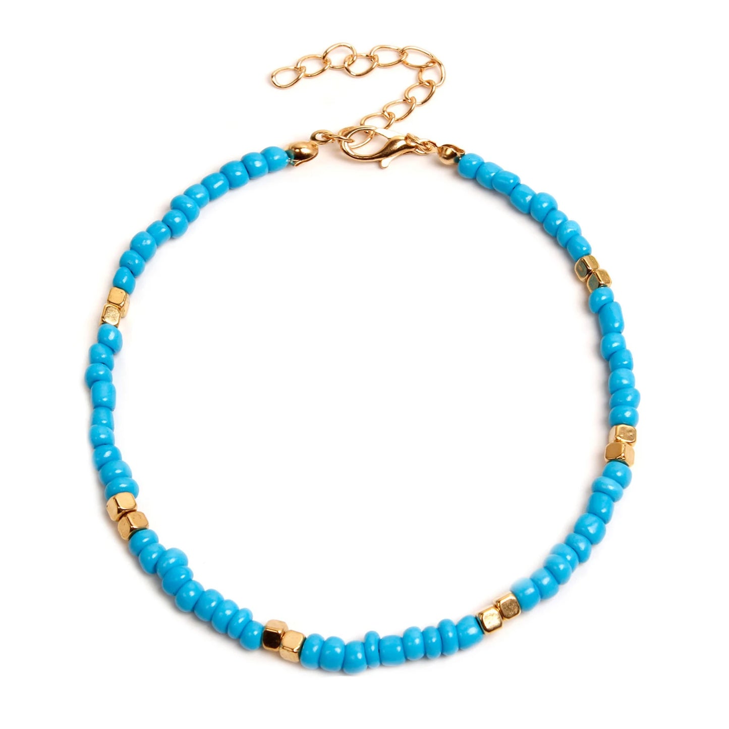 Colorful Glass Beaded Anklet For Women