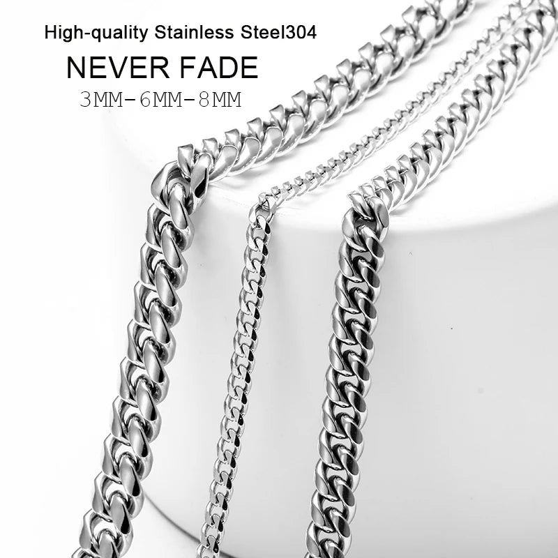 Cuban Link Chains Chokers Necklace For Men