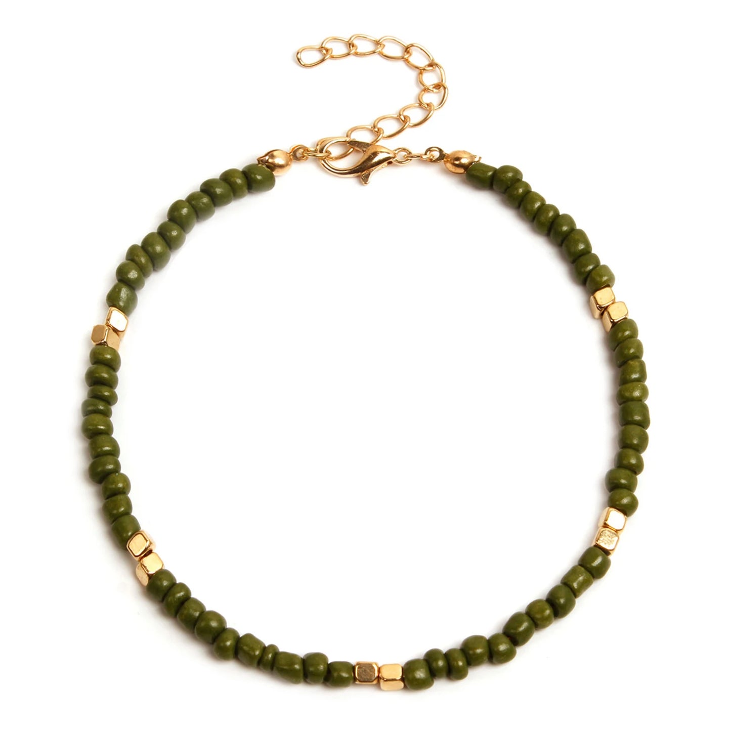Colorful Glass Beaded Anklet For Women