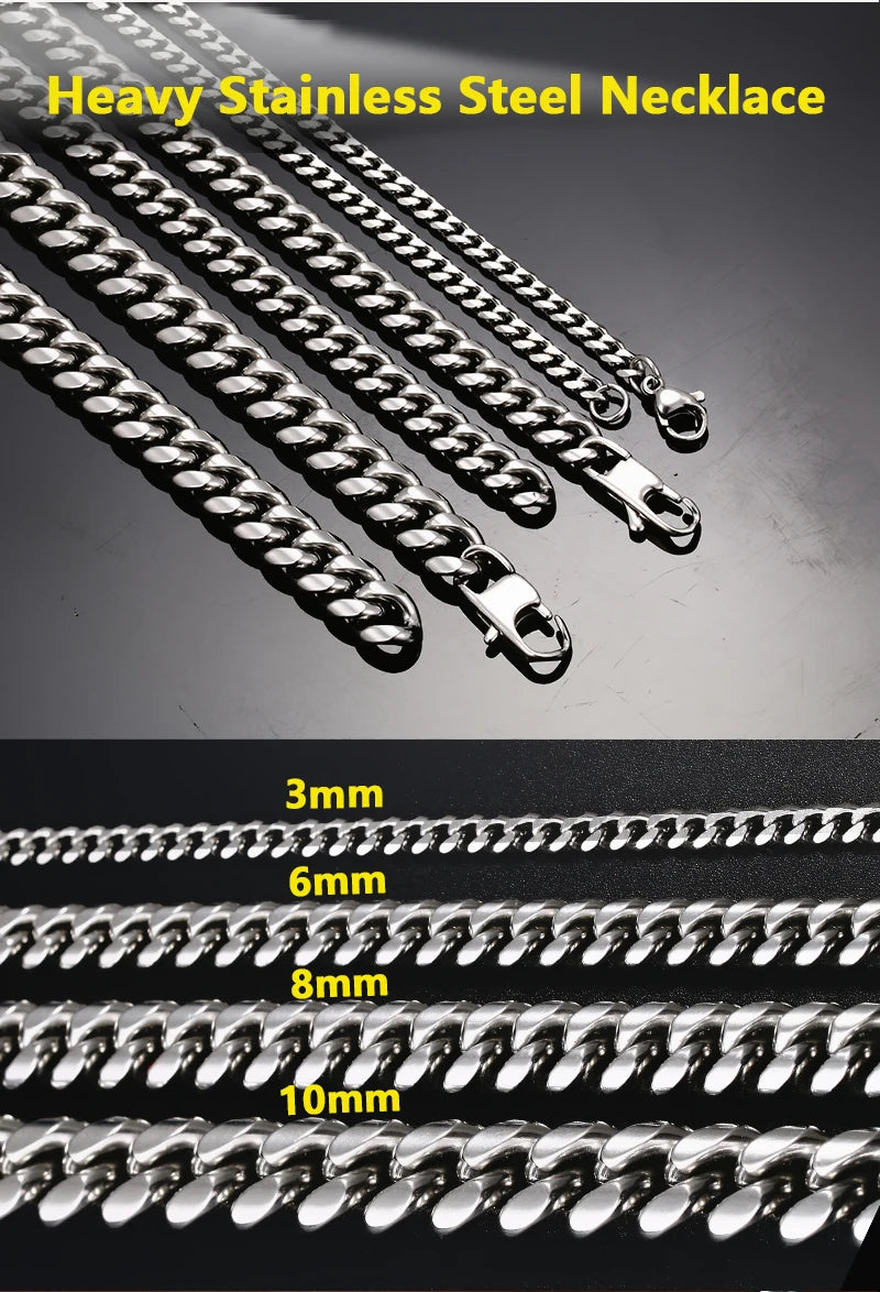 Cuban Link Chains Chokers Necklace For Men