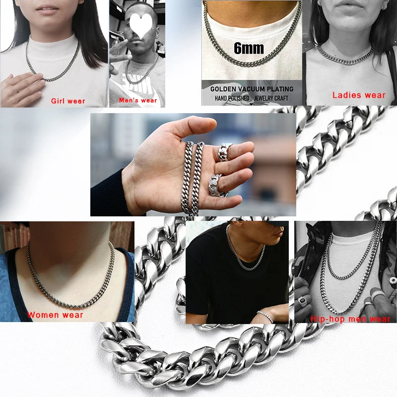 Cuban Link Chains Chokers Necklace For Men
