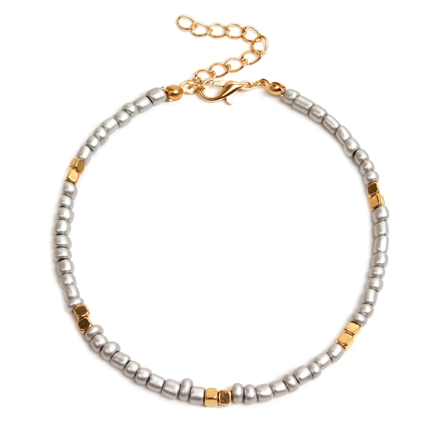 Colorful Glass Beaded Anklet For Women
