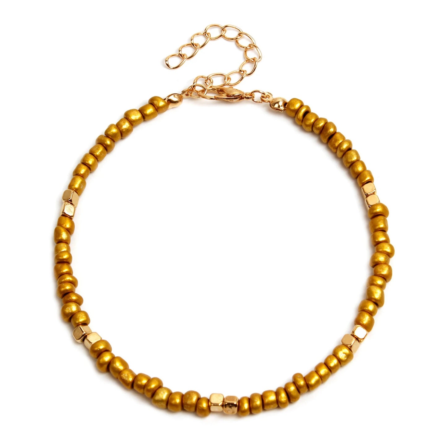 Colorful Glass Beaded Anklet For Women