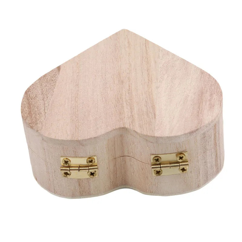 Heart Shape Wood Jewelry Box