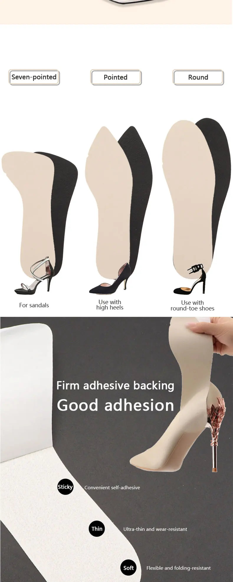 High Heel Insoles Women's Shoes