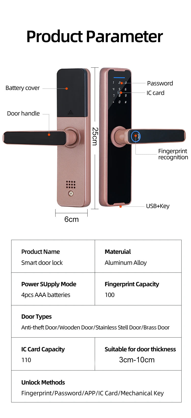 Fingerprint Smart Door Lock
