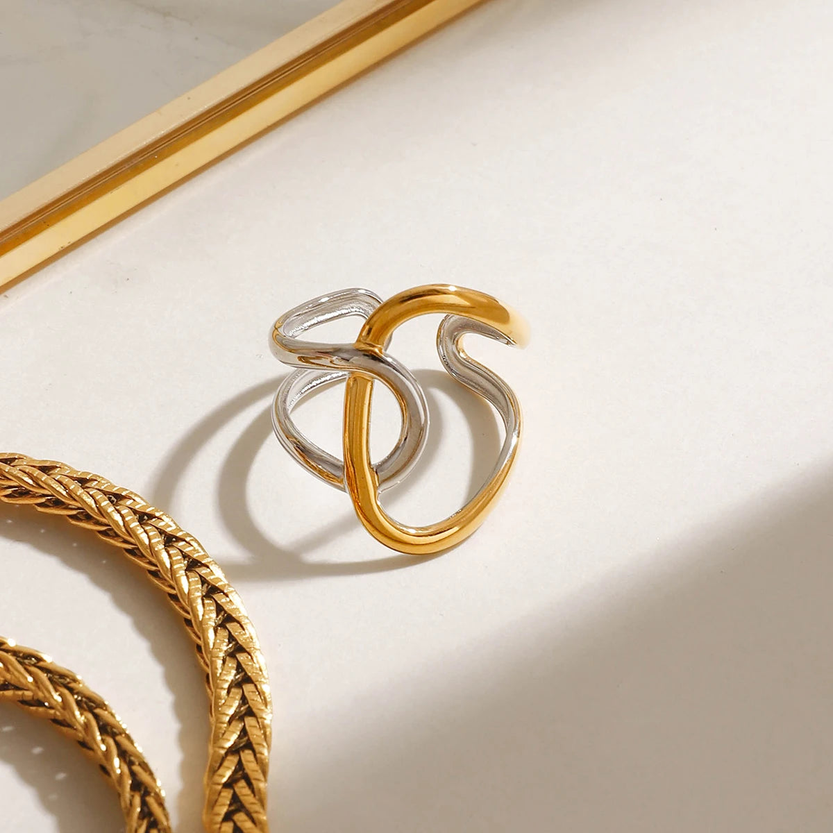Smooth Irregular Women's Open Ring