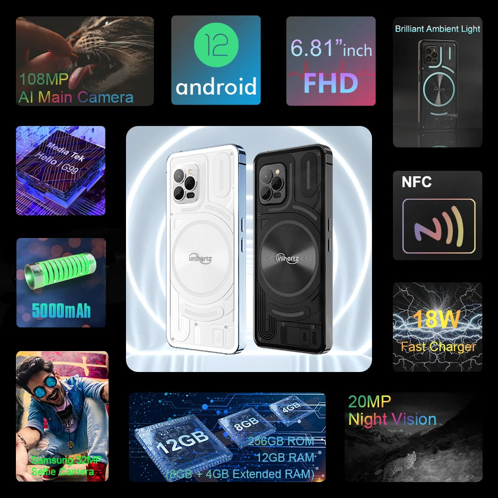 LED Strip Mobile Phone Night Vision Cellphone