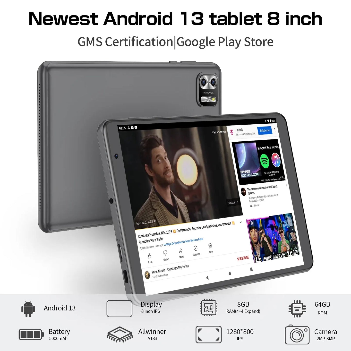 B8 Tablet Android 13