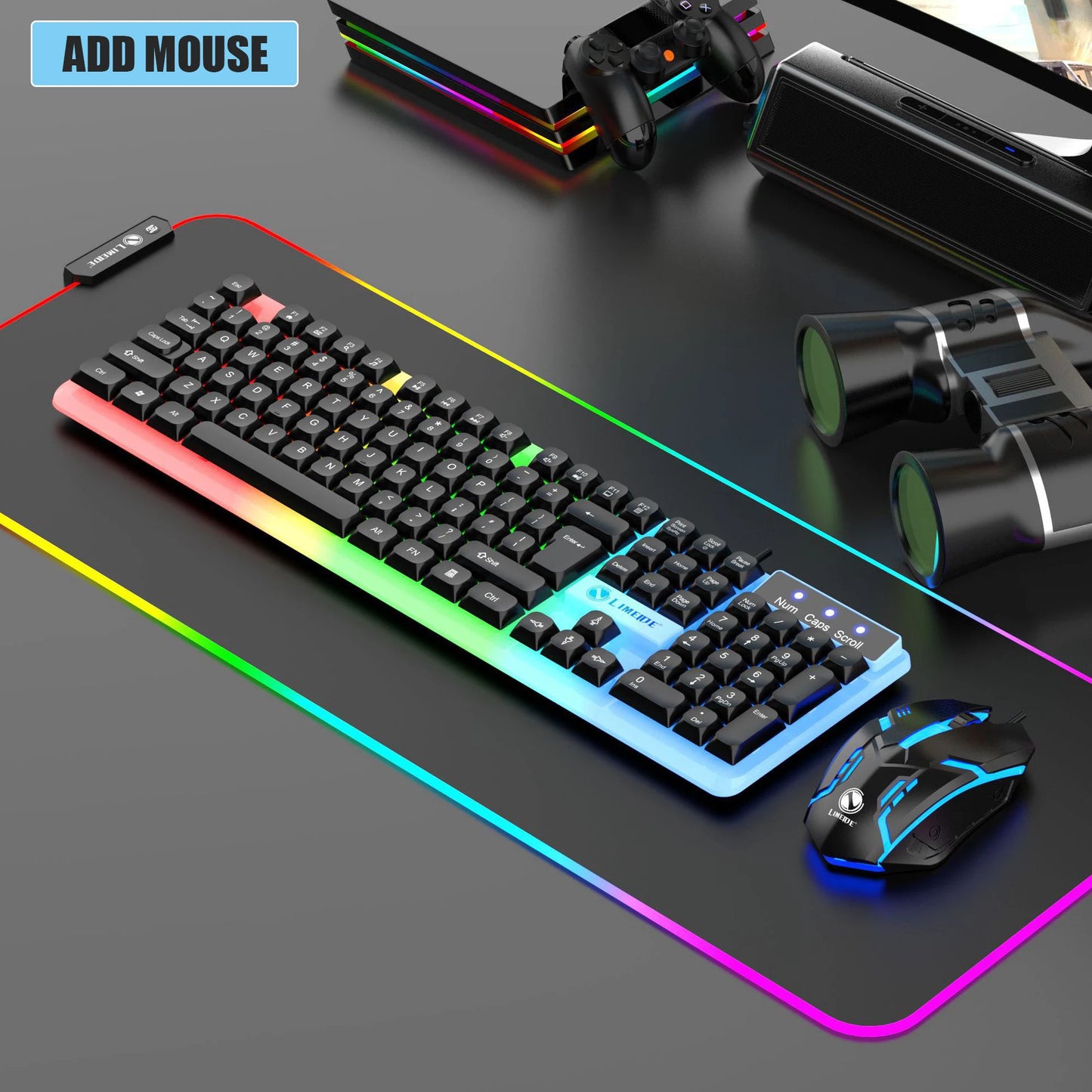Illuminated keyboard & Mouse