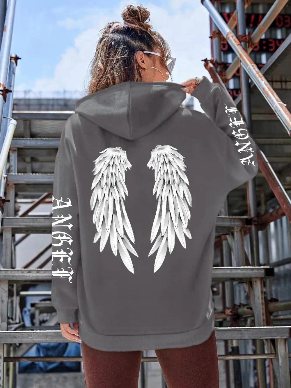 Beautiful Angel Wings Printed Hoodie For Women