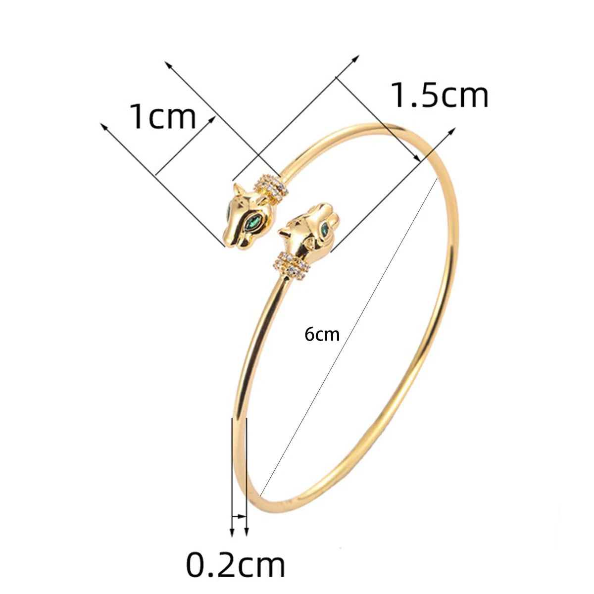 Zirconia Leopard Pattern Head Bracelet for Women