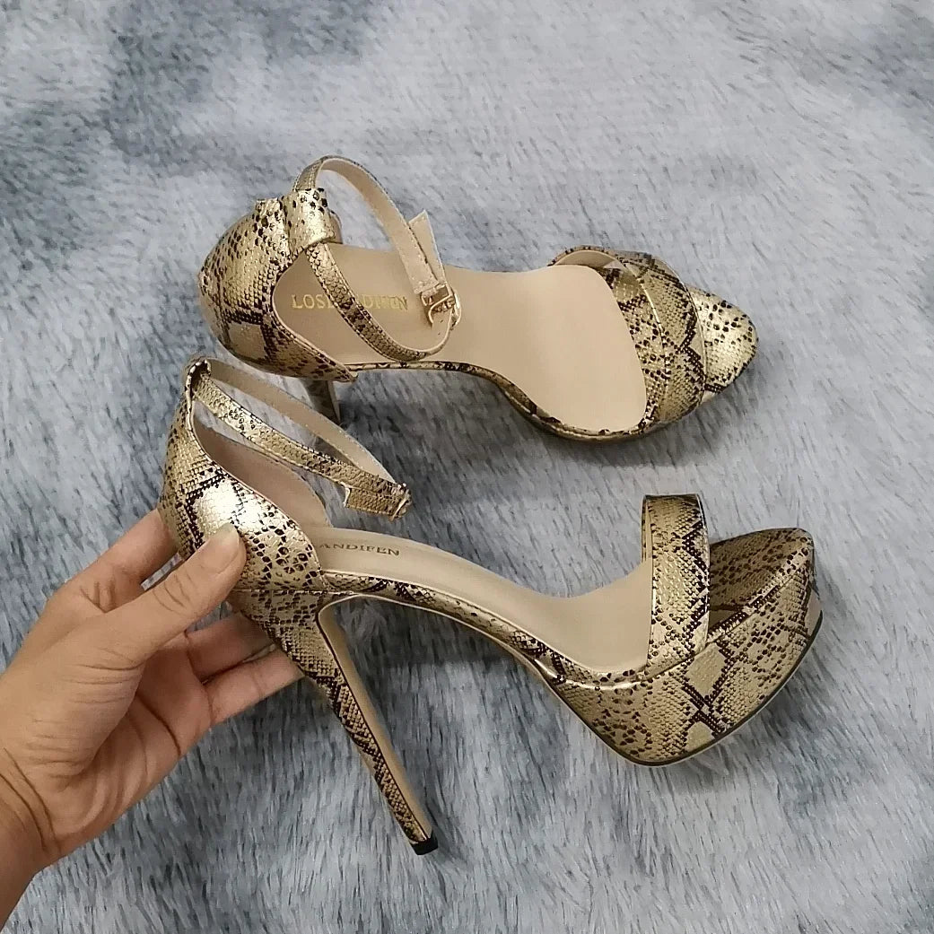 Supper Flash High Heels Patent Women's Sandals