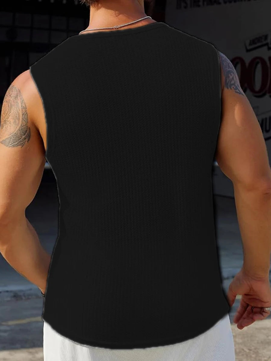 Men's Ribbed Sleeveless Tank Tops