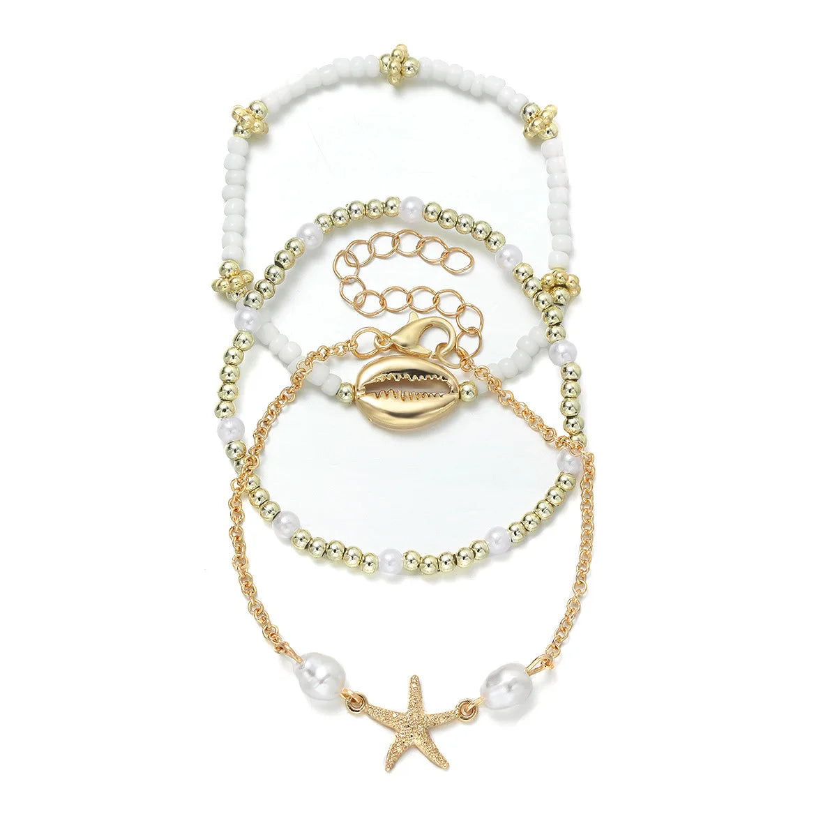 3Pcs Summer Shell Bracelet Set For Women