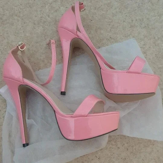 Supper Flash High Heels Patent Women's Sandals