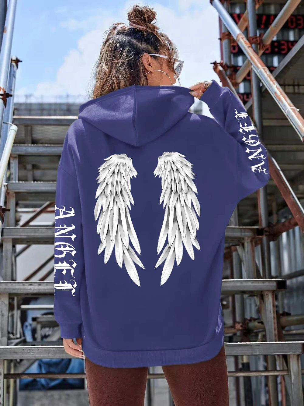 Beautiful Angel Wings Printed Hoodie For Women