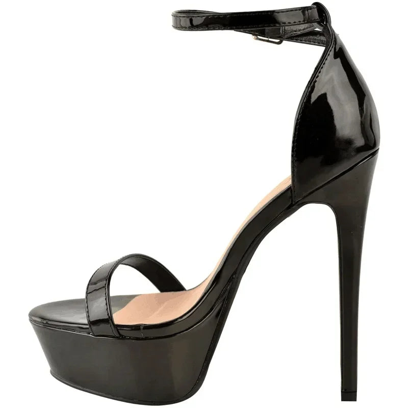 Supper Flash High Heels Patent Women's Sandals