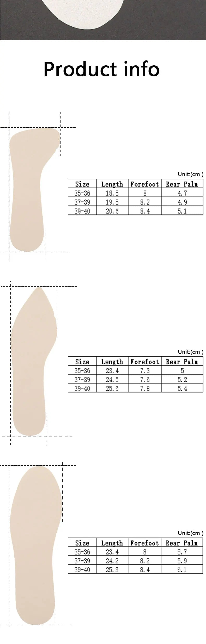 High Heel Insoles Women's Shoes