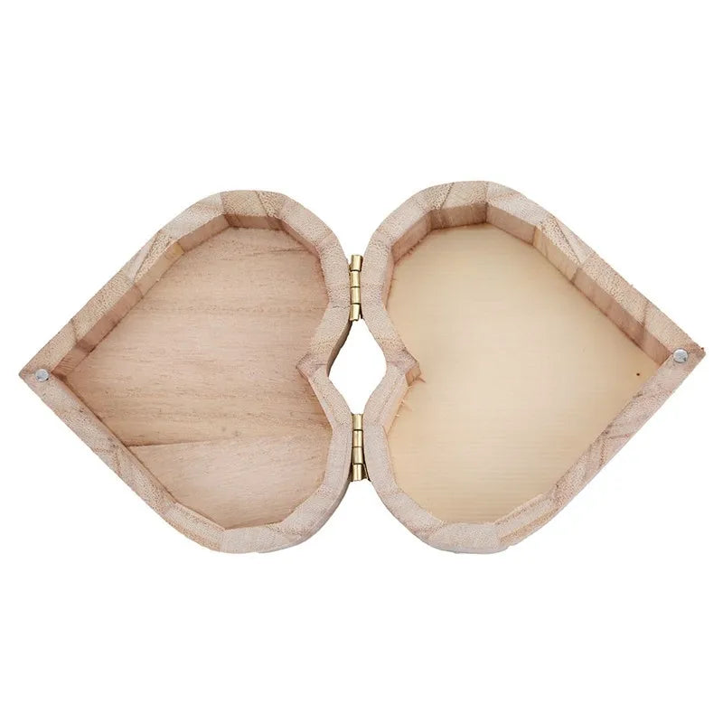 Heart Shape Wood Jewelry Box