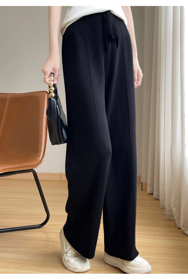 High Waist Drawstring Warm Pants