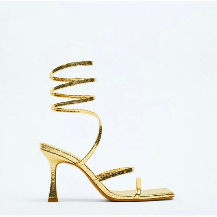 Thin High Heel Narrow Band Rome Women's Sandals