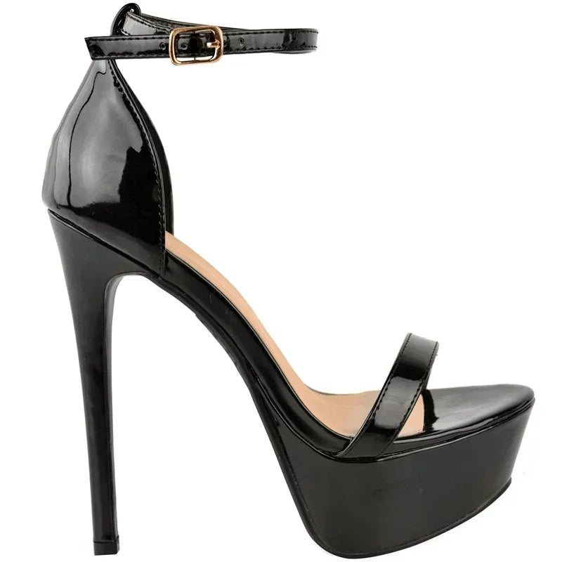 Supper Flash High Heels Patent Women's Sandals