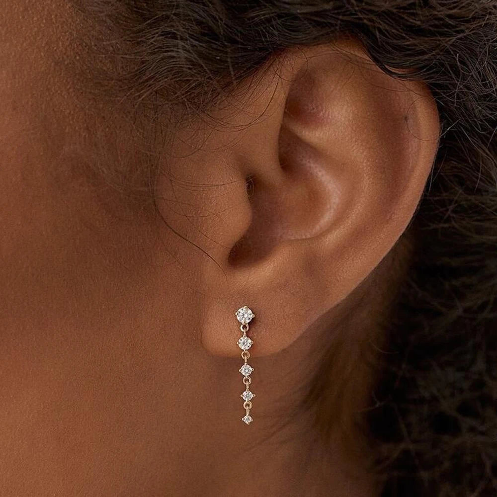 Dainty Gold Drop Earrings for Women