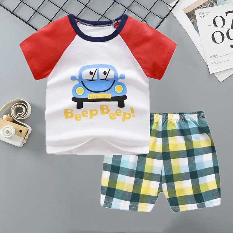 Unisex T-shirt Shorts 2PCS Set