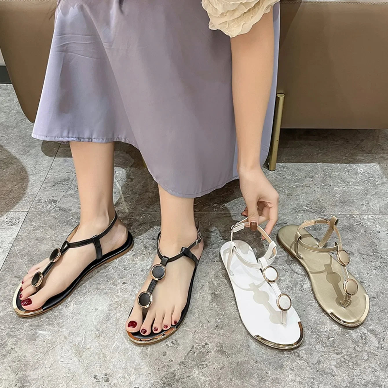 Luxury Summer Women's Casual Flat Sandals
