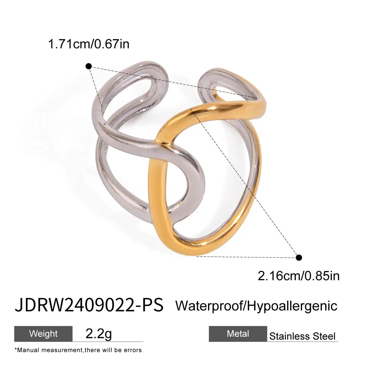 Smooth Irregular Women's Open Ring