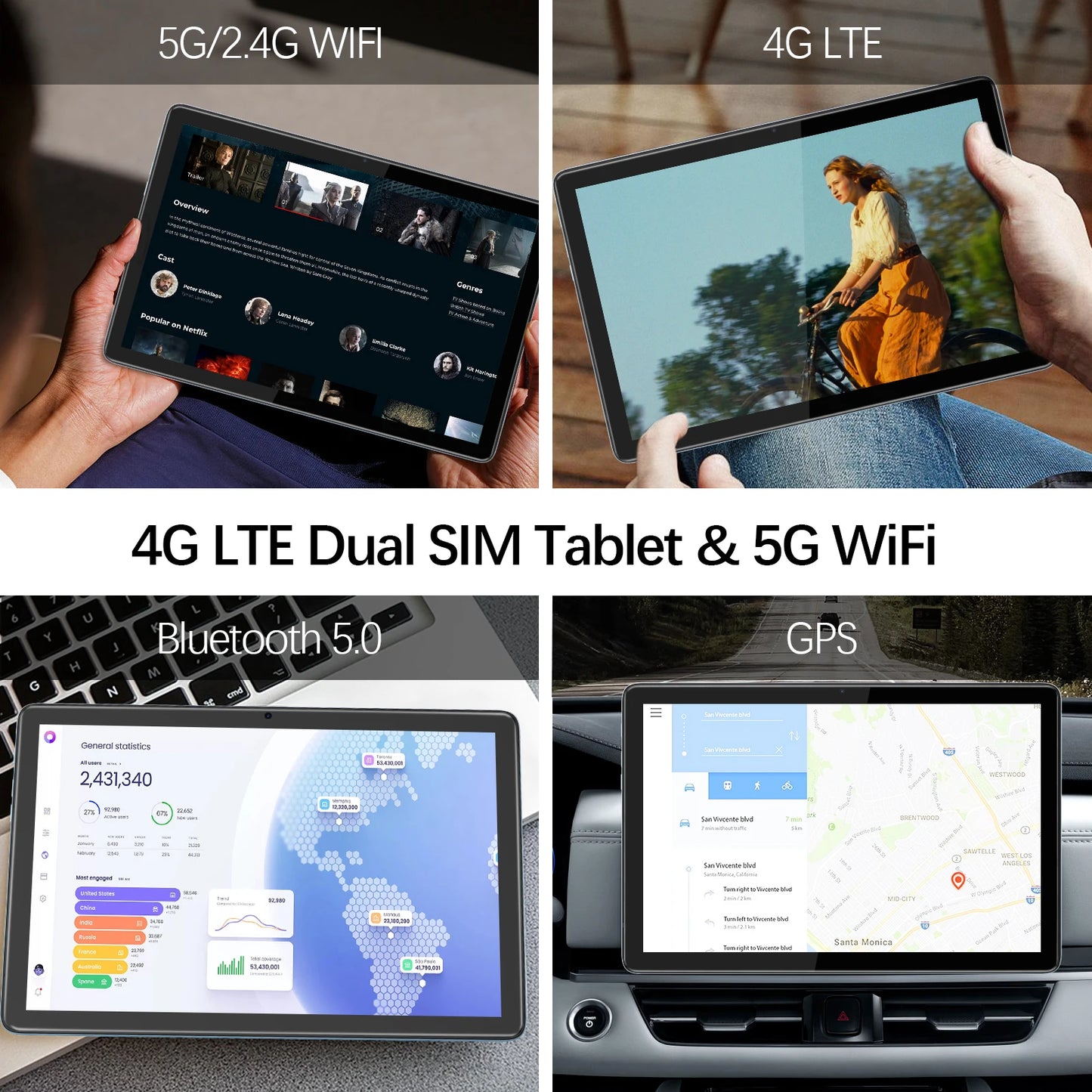 Android 14 Dual SIM Tablet