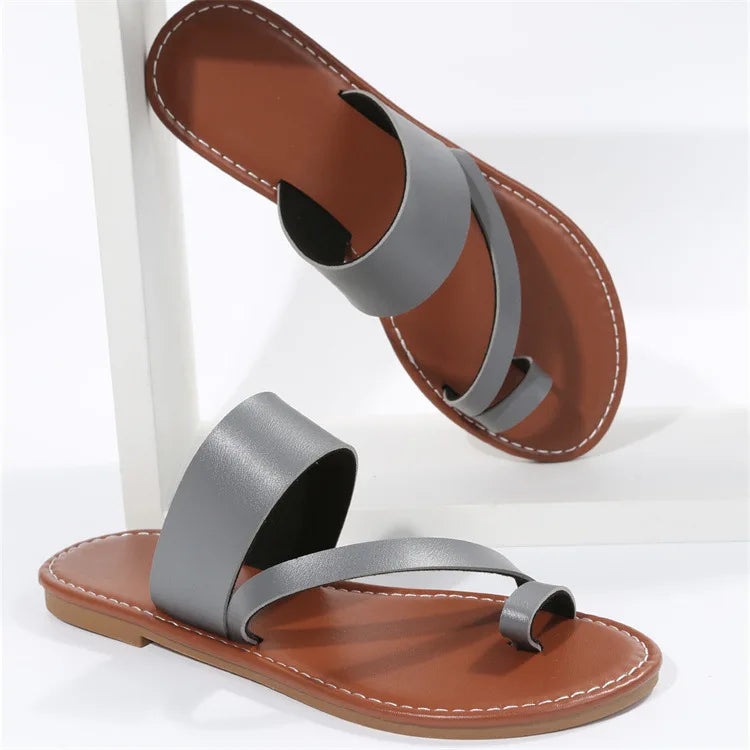 Women's Summer Open Toe Outdoor Flat Slippers