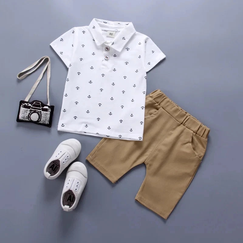 Kid's Boys Short Sleeve Shorts Set