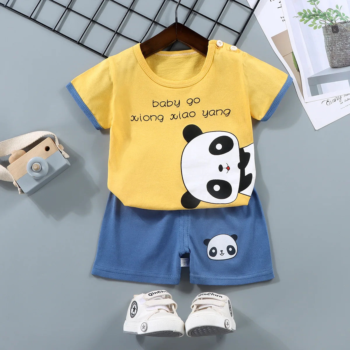Unisex T-shirt Shorts 2PCS Set