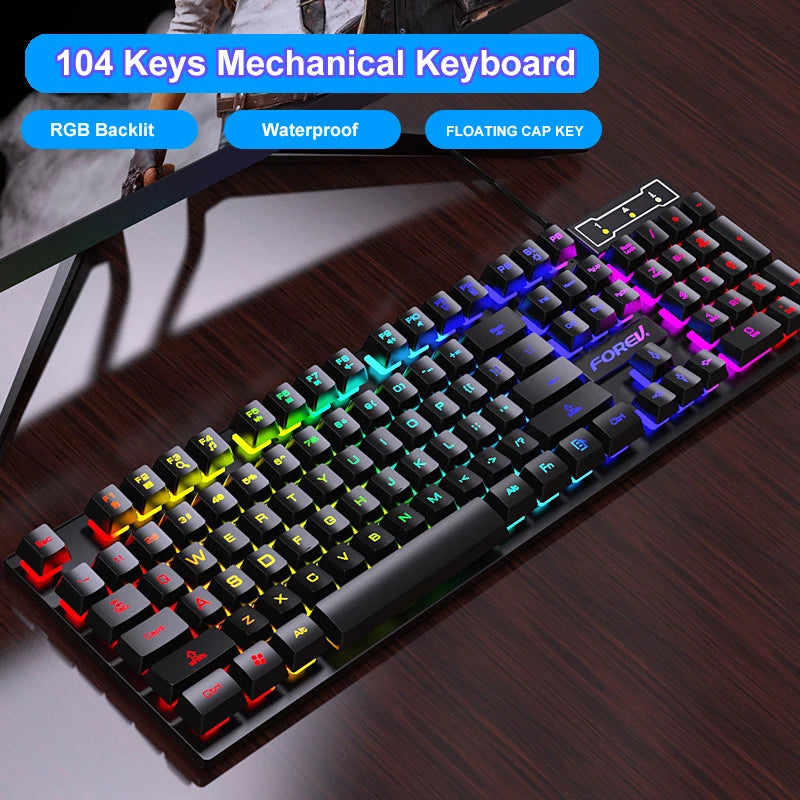 104 Keys Wired Gaming Keyboard