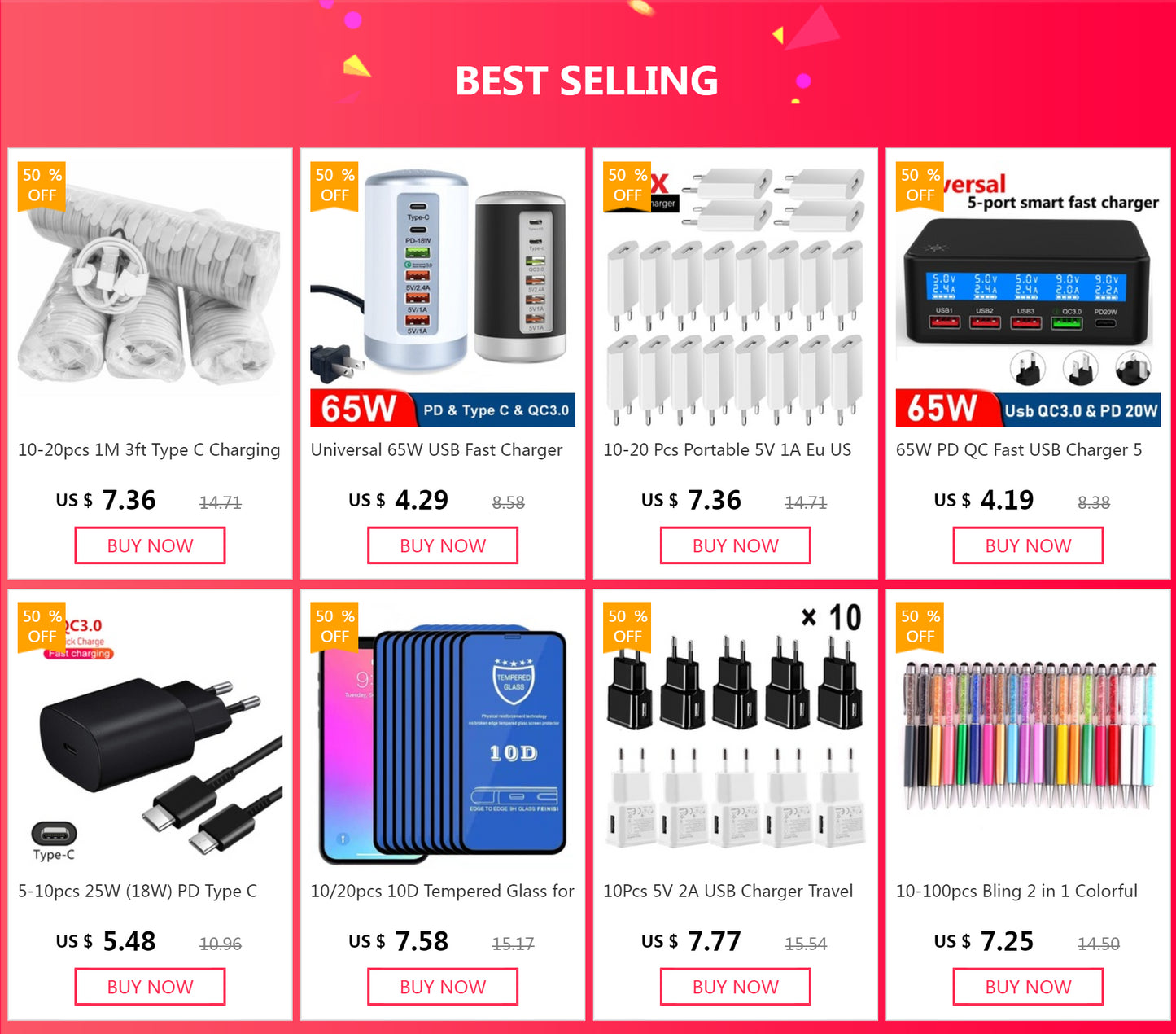 Multi Usb Charger Cables Set