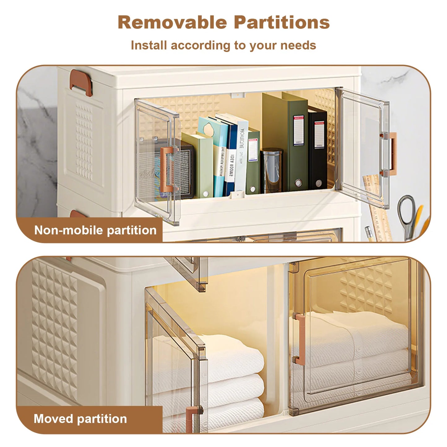 Plastic Wardrobe Stackable Storage Cabinet