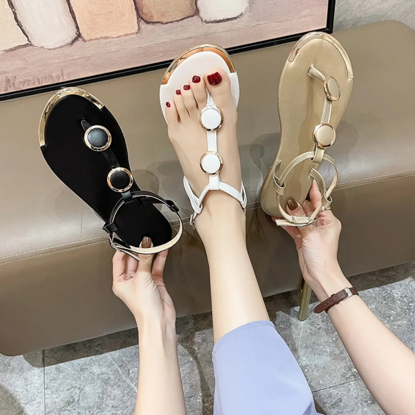 Luxury Summer Women's Casual Flat Sandals