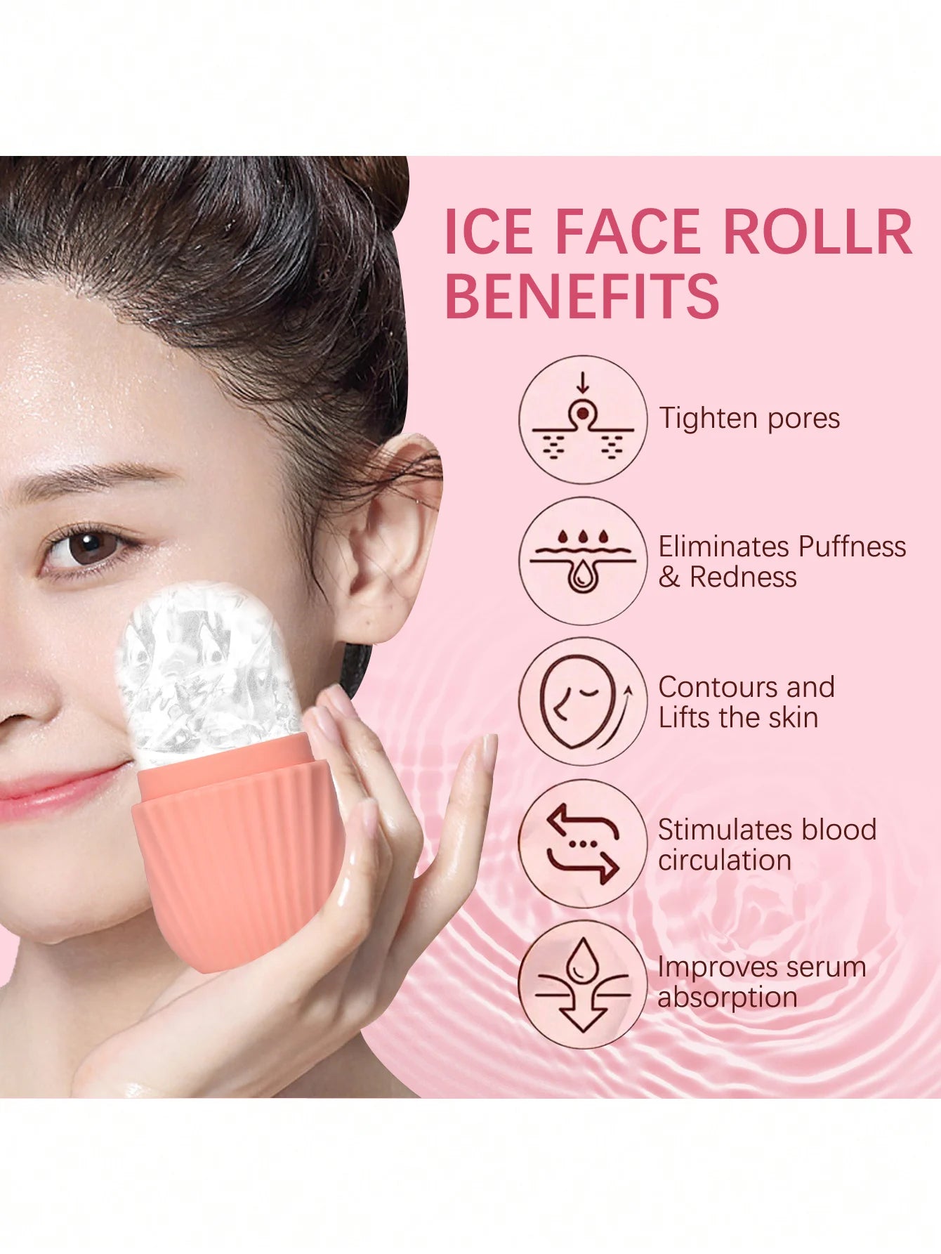 Silicone Ice Roller Massager for Skin Care