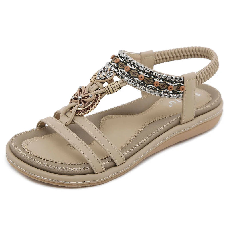 Elastic Band Summer Beach Sandals For Women