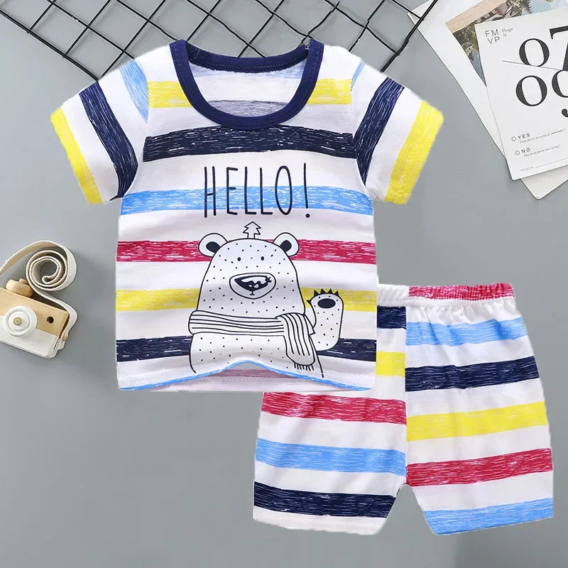 Unisex T-shirt Shorts 2PCS Set