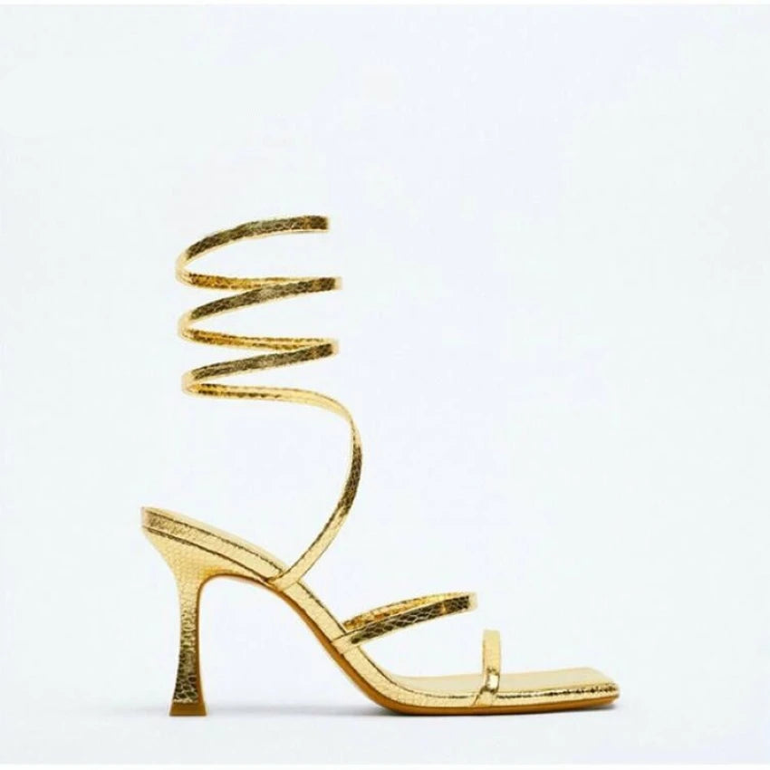 Thin High Heel Narrow Band Rome Women's Sandals