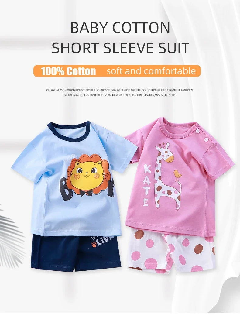 Unisex T-shirt Shorts 2PCS Set
