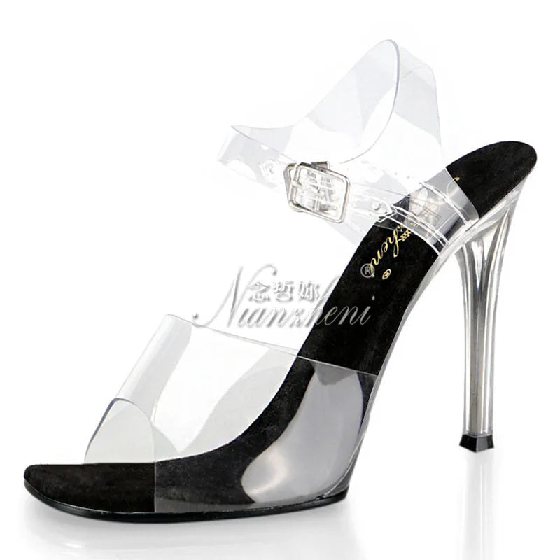 Rhinestone Soles Stripper Sandals