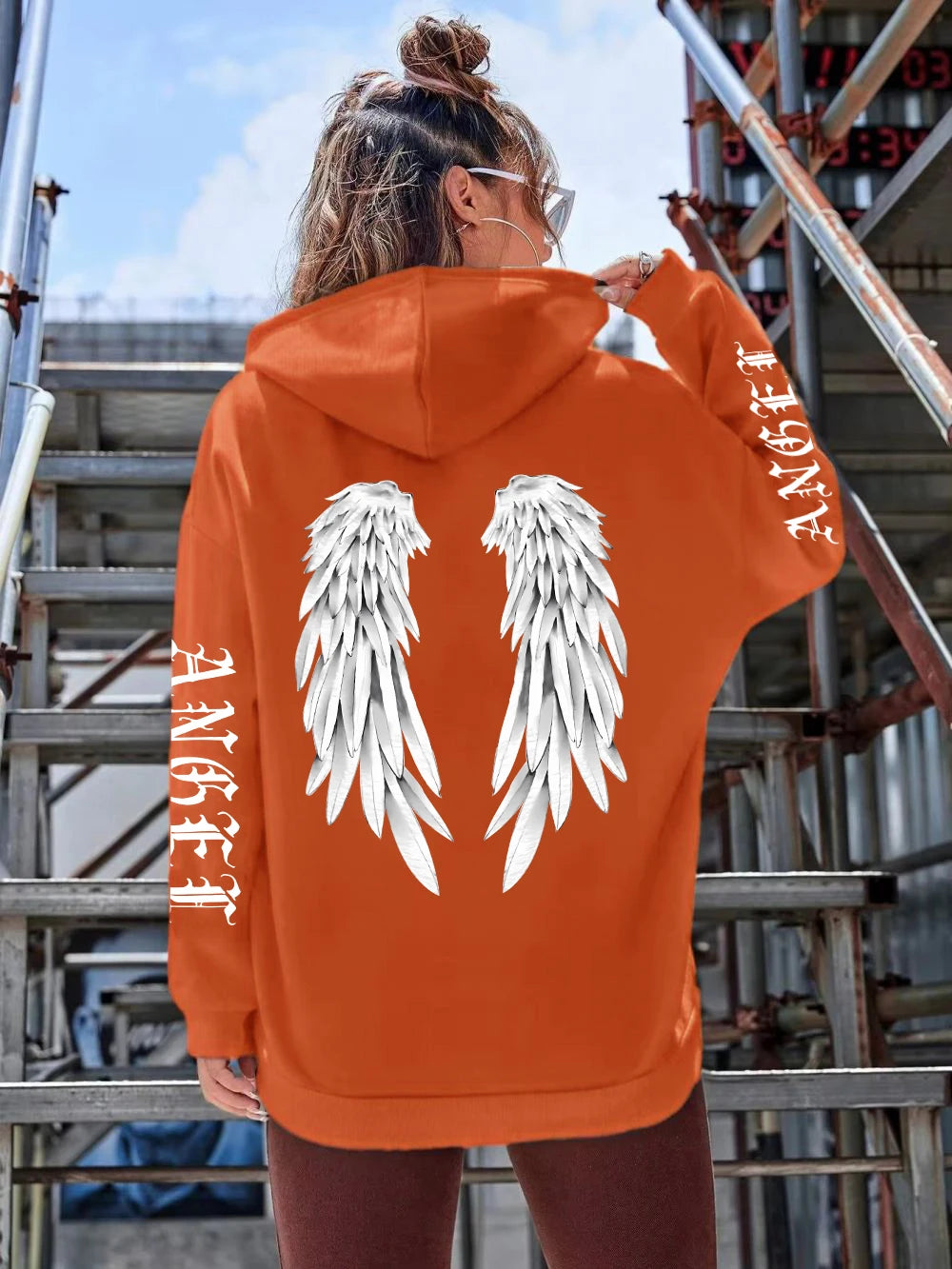 Beautiful Angel Wings Printed Hoodie For Women